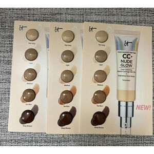 3X IT Cosmetics CC Nude Glow Color Correcting Medium Coverage Skin Tint  E5